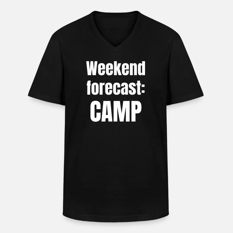 Weekend forecast: Camp - Men's V-Neck T-Shirt - black