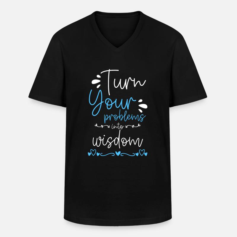Problem Spaß Kein Problem Motto - Männer-T-Shirt mit V-Ausschnitt - Schwarz