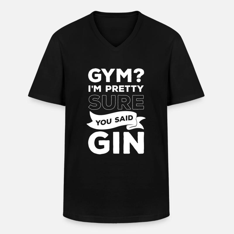Gin Genuss Trinker Schnaps - Männer-T-Shirt mit V-Ausschnitt - Schwarz
