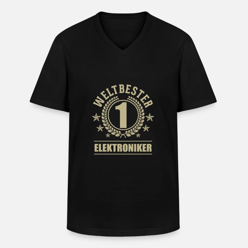 Weltbester Elektroniker - Männer-T-Shirt mit V-Ausschnitt - Schwarz