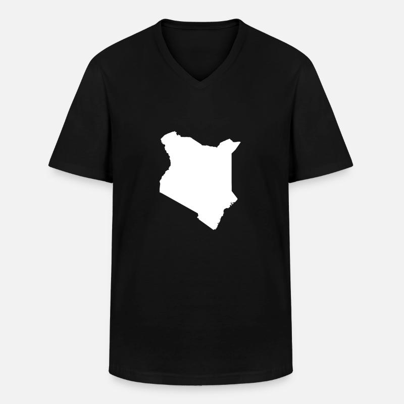 Kenia originelle Geschenkidee - Männer-T-Shirt mit V-Ausschnitt - Schwarz