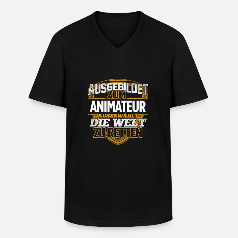 ANIMATEUR - Der Auserwählte - Männer-T-Shirt mit V-Ausschnitt - Schwarz