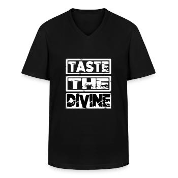 Culinary Experiences Gourmet Bliss Exotic Flavors - Men's V-Neck T-Shirt - black - Front - AI Model Male 178 dark (178cm)