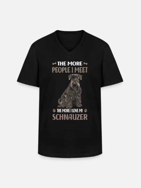 Schnauzer dog breed - Men's V-Neck T-Shirt - black