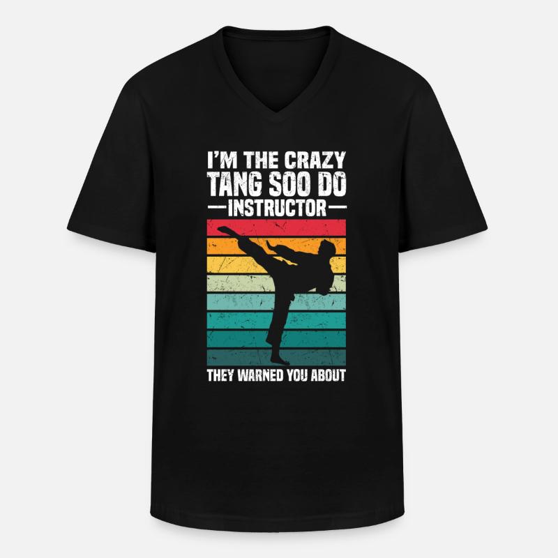 Tangsoodo - Männer-T-Shirt mit V-Ausschnitt - Schwarz