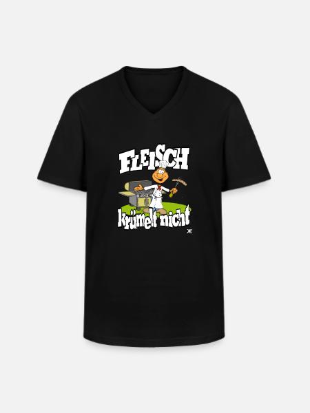 Meat does not crumble. Original KRich funshirt - Men's V-Neck T-Shirt - black