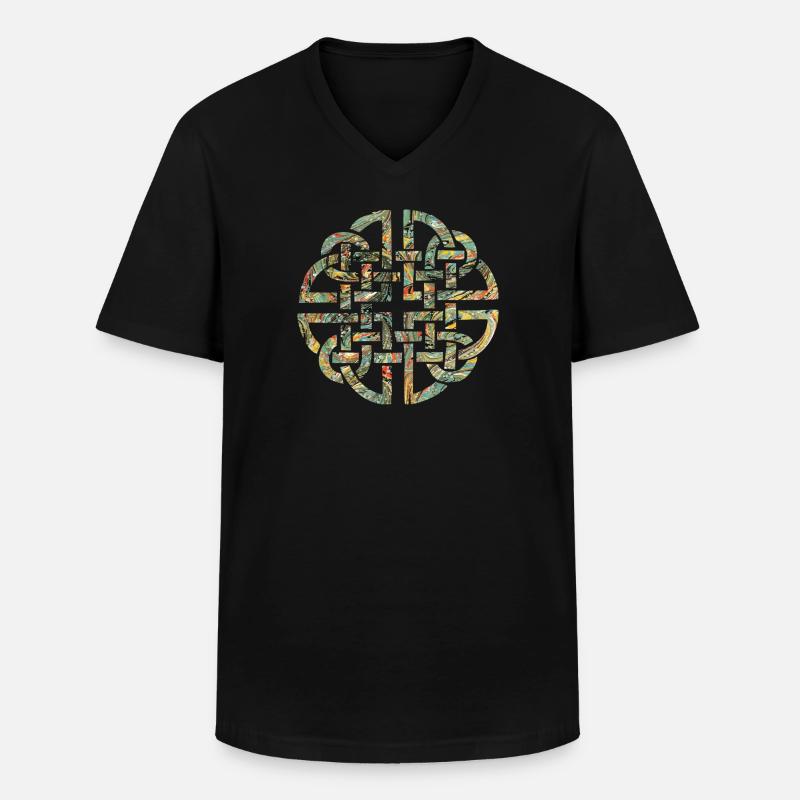 Celtic knot 8 e 200 - Men's V-Neck T-Shirt - black