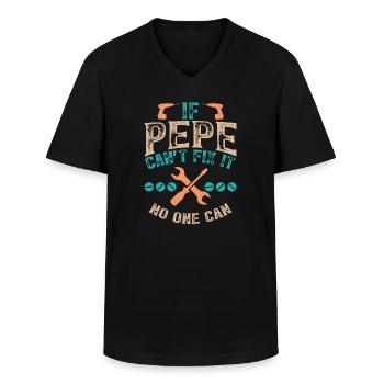 Si Pepe ne peut pas le réparer, personne ne le peut - T-shirt col V Homme - noir - Devant - AI Model Male 178 dark (178cm)