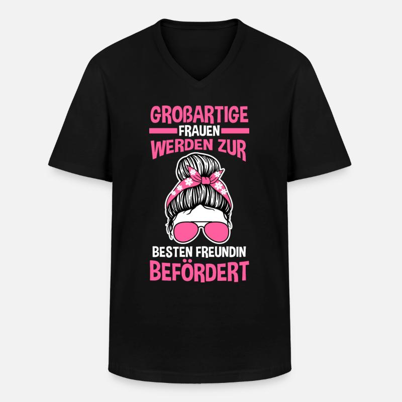 Beste Freundin - Männer-T-Shirt mit V-Ausschnitt - Schwarz