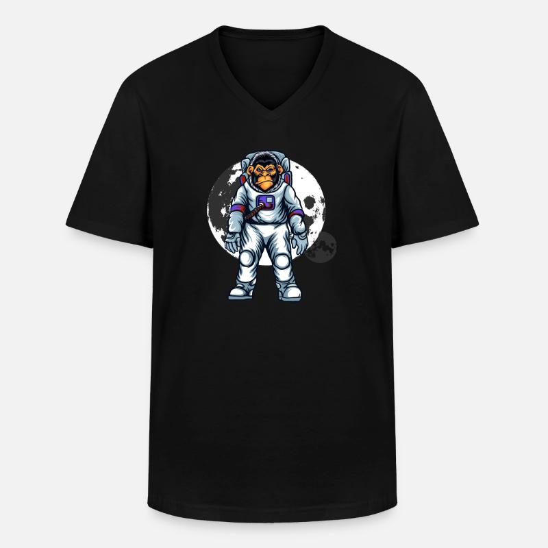 Sternen Affe Outfit - Männer-T-Shirt mit V-Ausschnitt - Schwarz