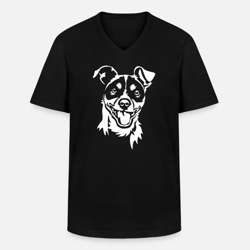 Bodeguero Andaluz Kopf "Black Edition" - Männer-T-Shirt mit V-Ausschnitt - Schwarz