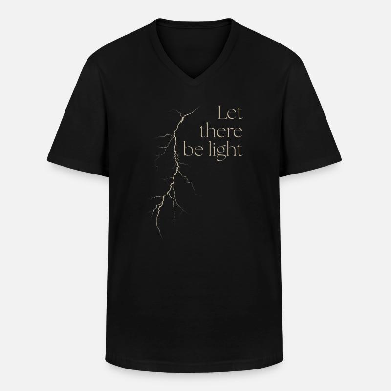 Let there be light - Men's V-Neck T-Shirt - black