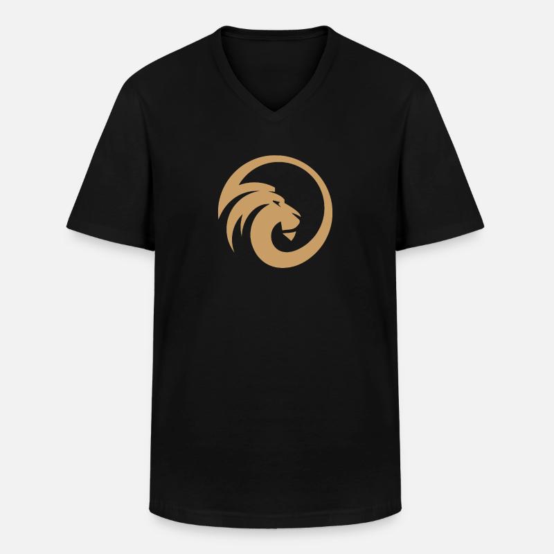 Dadforce Logo - Männer-T-Shirt mit V-Ausschnitt - Schwarz