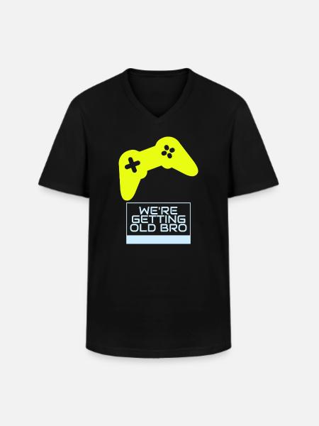 Gamer-Nostalgie: Wir werden älter - Männer-T-Shirt mit V-Ausschnitt - Schwarz
