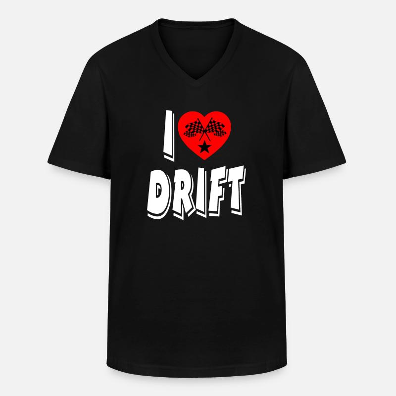Auto - Männer-T-Shirt mit V-Ausschnitt - Schwarz