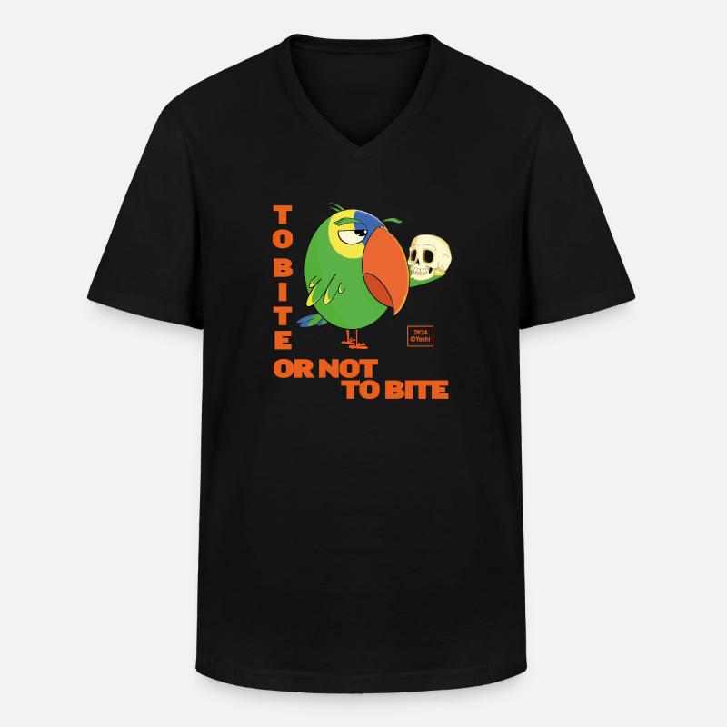 Picken oder nicht picken - Männer-T-Shirt mit V-Ausschnitt - Schwarz