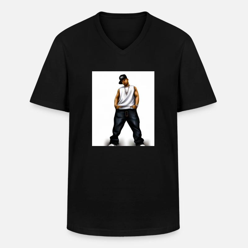Hip Hopper Rapper - Männer-T-Shirt mit V-Ausschnitt - Schwarz