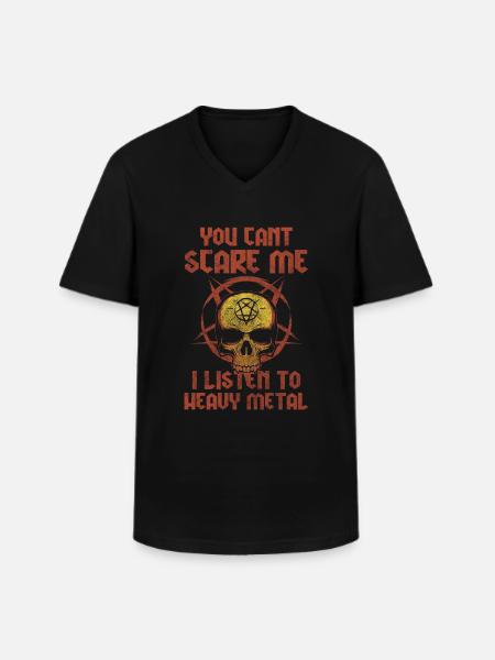 Rock and Roll Hardrock Metaller - T-shirt col V Homme - noir