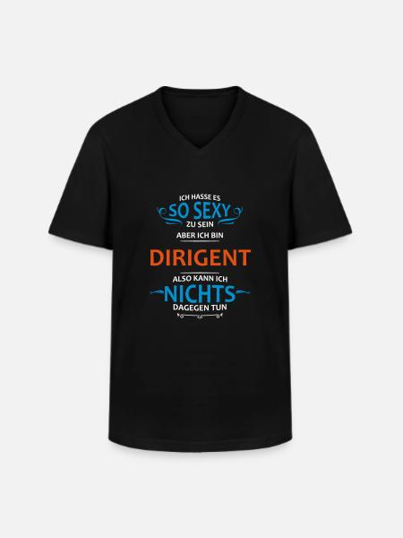 Dirigent Beruf - Männer-T-Shirt mit V-Ausschnitt - Schwarz