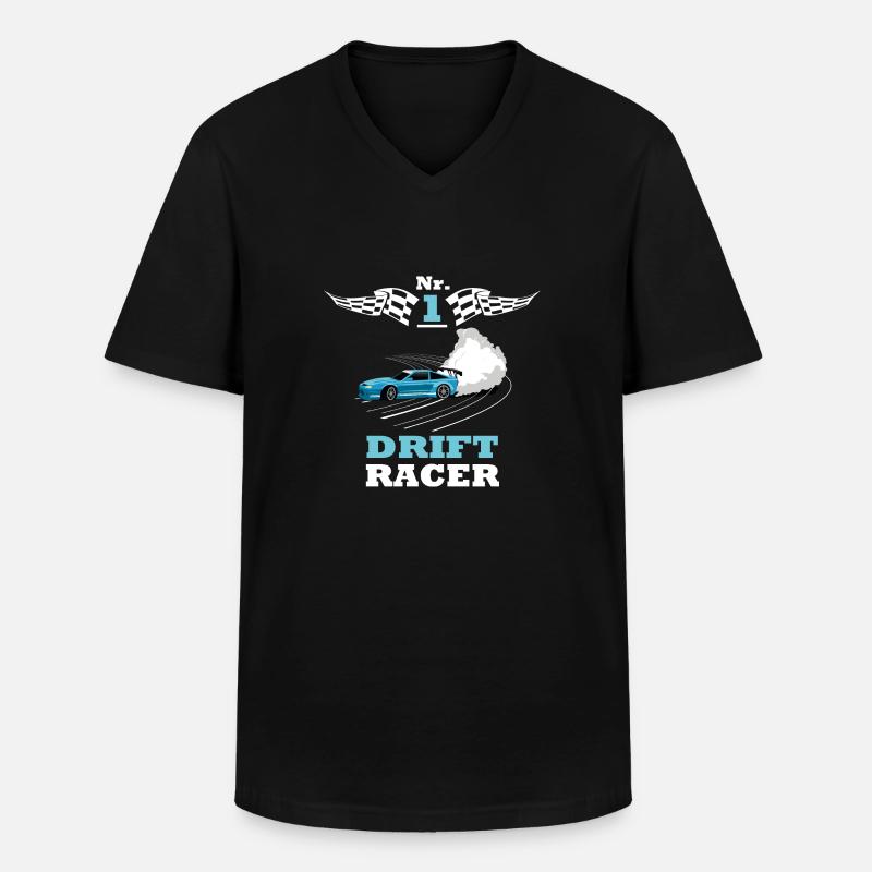 Nr 1 Drift Racer - Männer-T-Shirt mit V-Ausschnitt - Schwarz