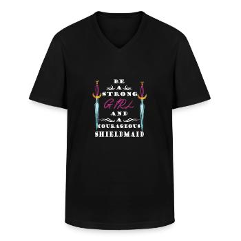 Viking - T-shirt col V Homme - noir - Devant - AI Model Male 178 dark (178cm)