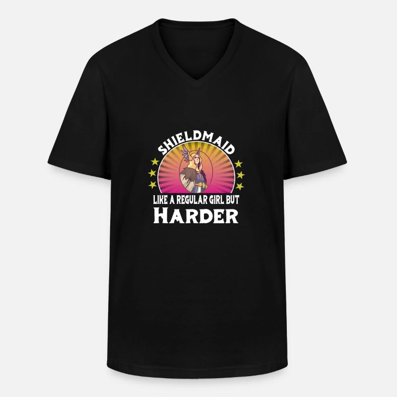 Wikinger - Männer-T-Shirt mit V-Ausschnitt - Schwarz