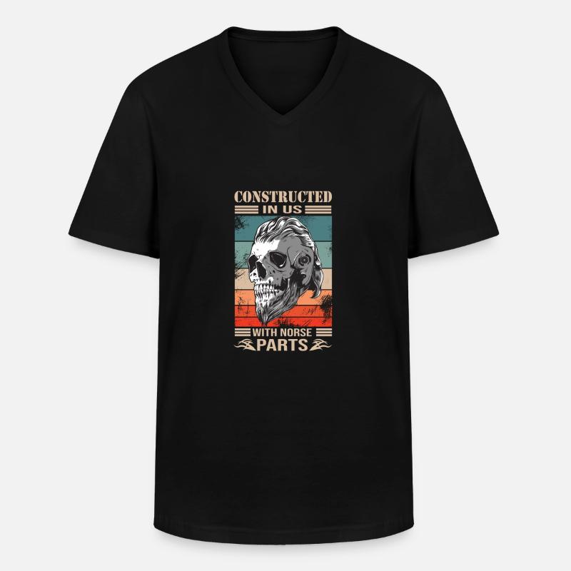 Wikinger - Männer-T-Shirt mit V-Ausschnitt - Schwarz