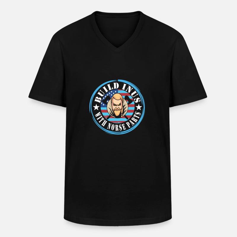 Wikinger - Männer-T-Shirt mit V-Ausschnitt - Schwarz