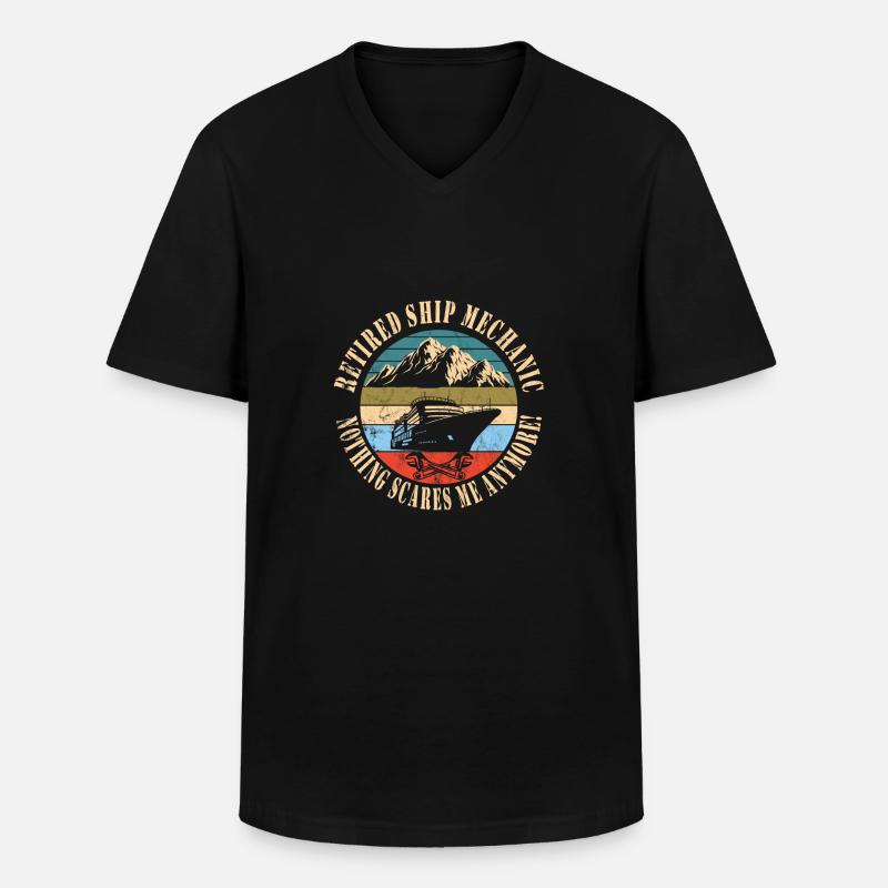 Schiffsmechaniker - Männer-T-Shirt mit V-Ausschnitt - Schwarz