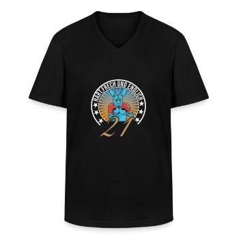 21. Geburtstag - Männer-T-Shirt mit V-Ausschnitt - Schwarz - Vorne - AI Model Male 178 dark (178cm)