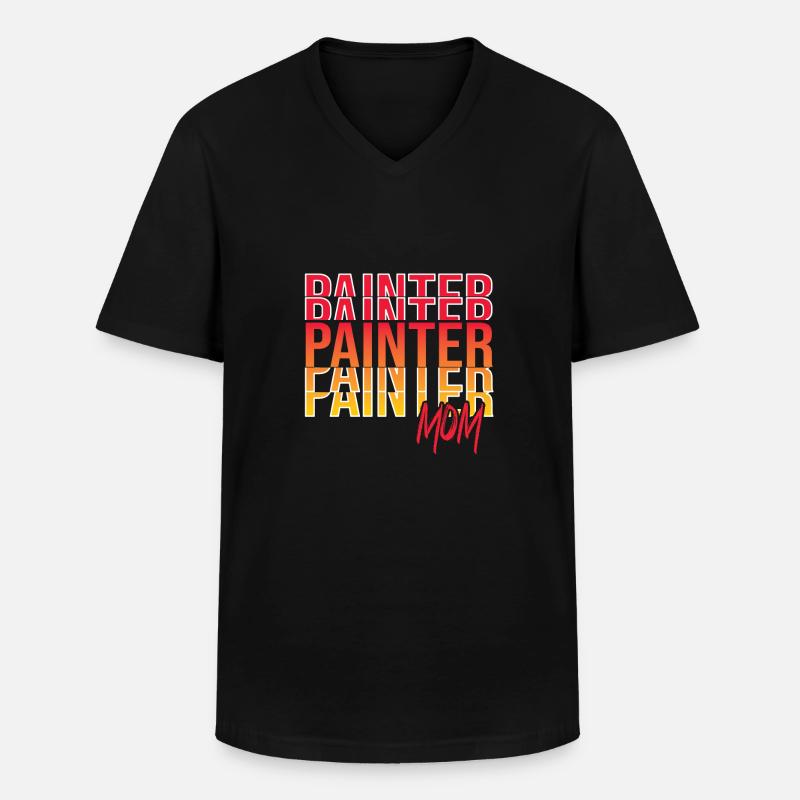 Maler - Männer-T-Shirt mit V-Ausschnitt - Schwarz