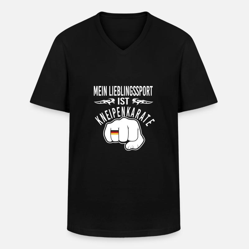 Kneipe - Männer-T-Shirt mit V-Ausschnitt - Schwarz