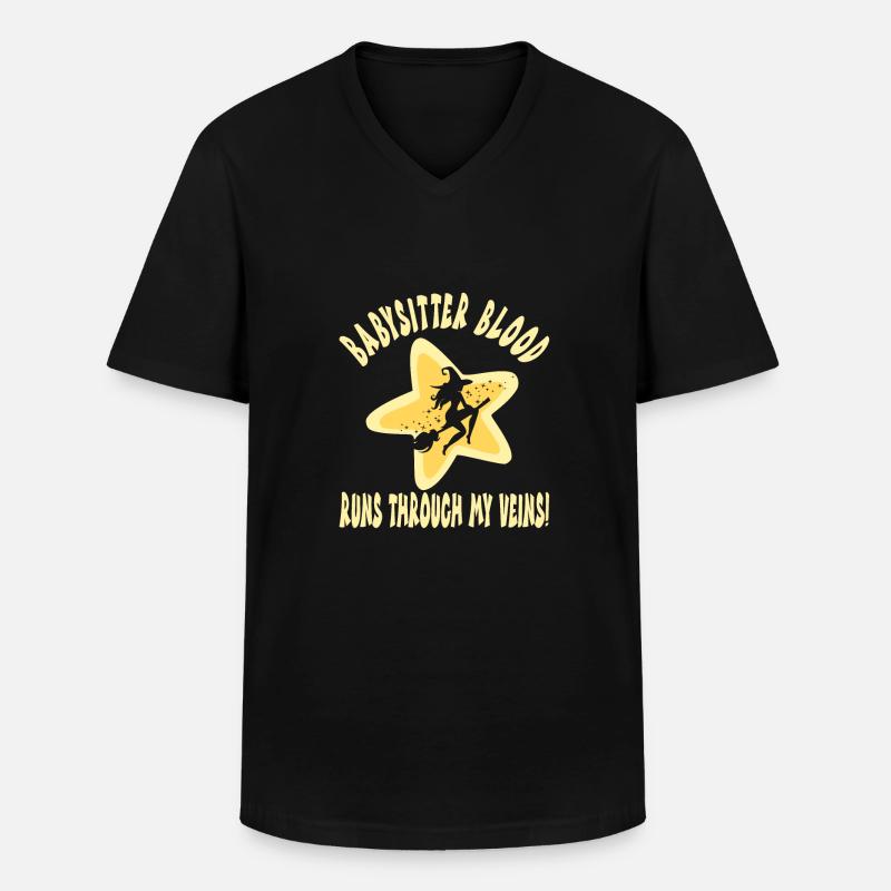 Babysitter - Männer-T-Shirt mit V-Ausschnitt - Schwarz