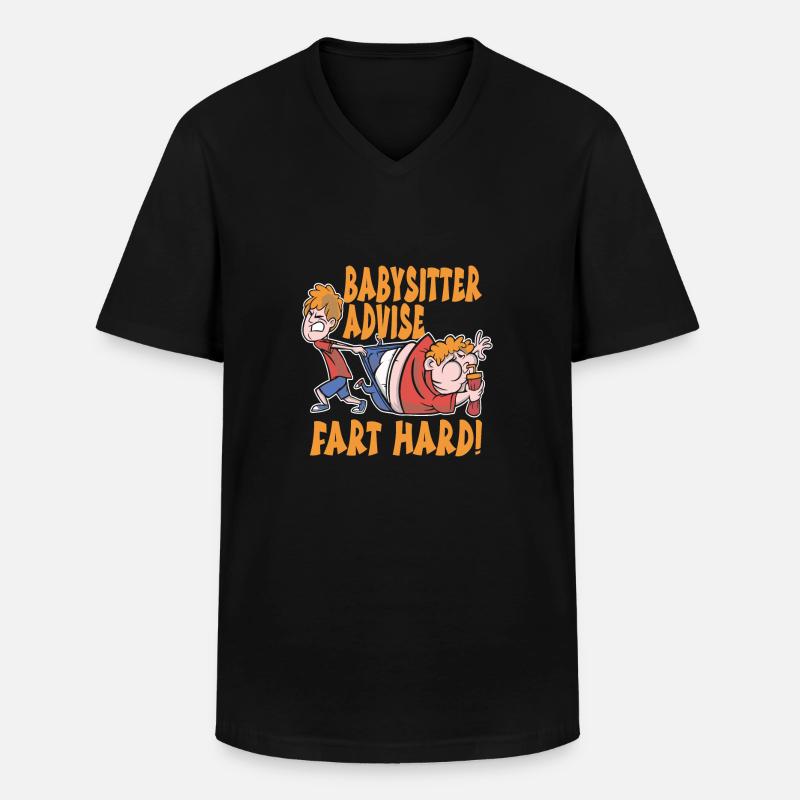 Babysitter - Männer-T-Shirt mit V-Ausschnitt - Schwarz