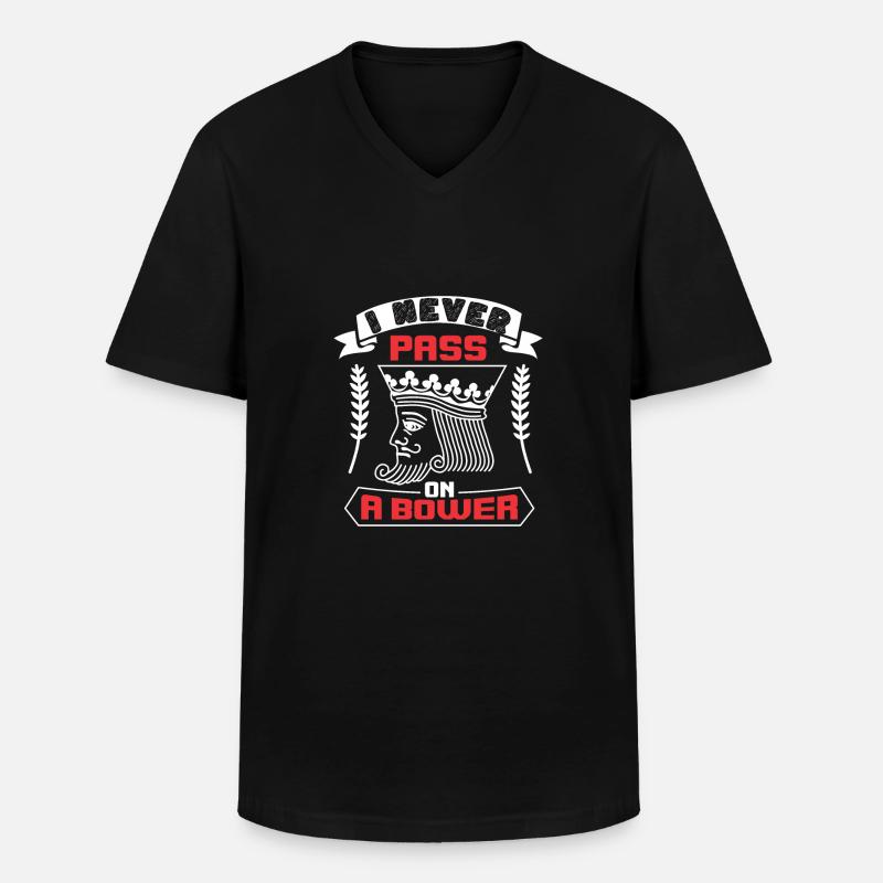 Cribbage - Männer-T-Shirt mit V-Ausschnitt - Schwarz