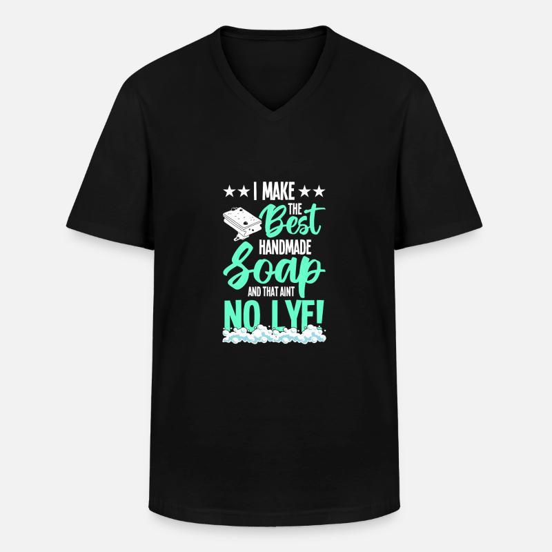 Seife machen - Männer-T-Shirt mit V-Ausschnitt - Schwarz
