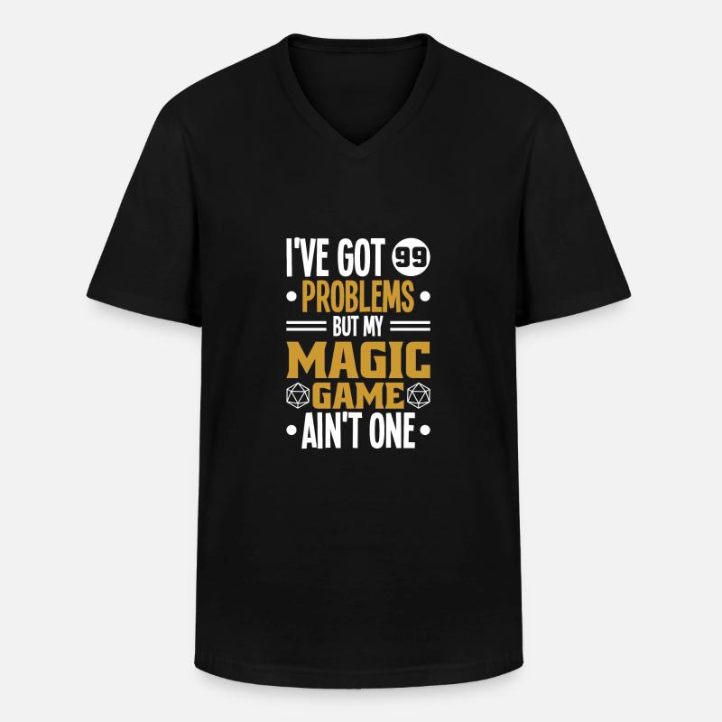 Rollenspiel - Männer-T-Shirt mit V-Ausschnitt - Schwarz
