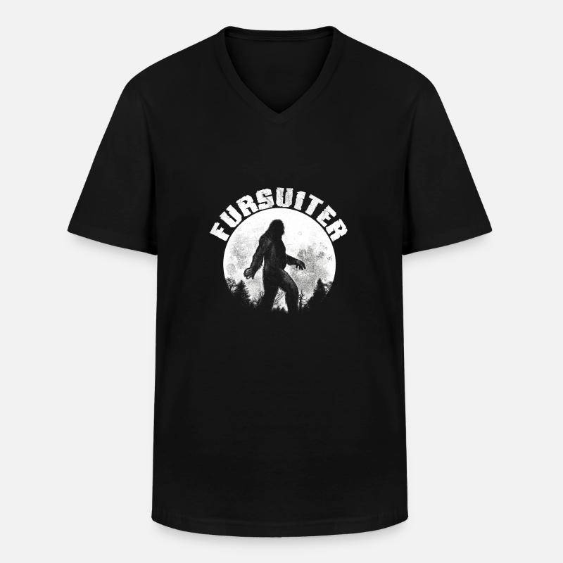 Furry Fandom - Männer-T-Shirt mit V-Ausschnitt - Schwarz