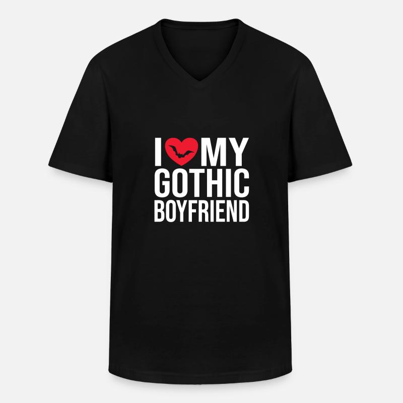 Goth Emo - Männer-T-Shirt mit V-Ausschnitt - Schwarz