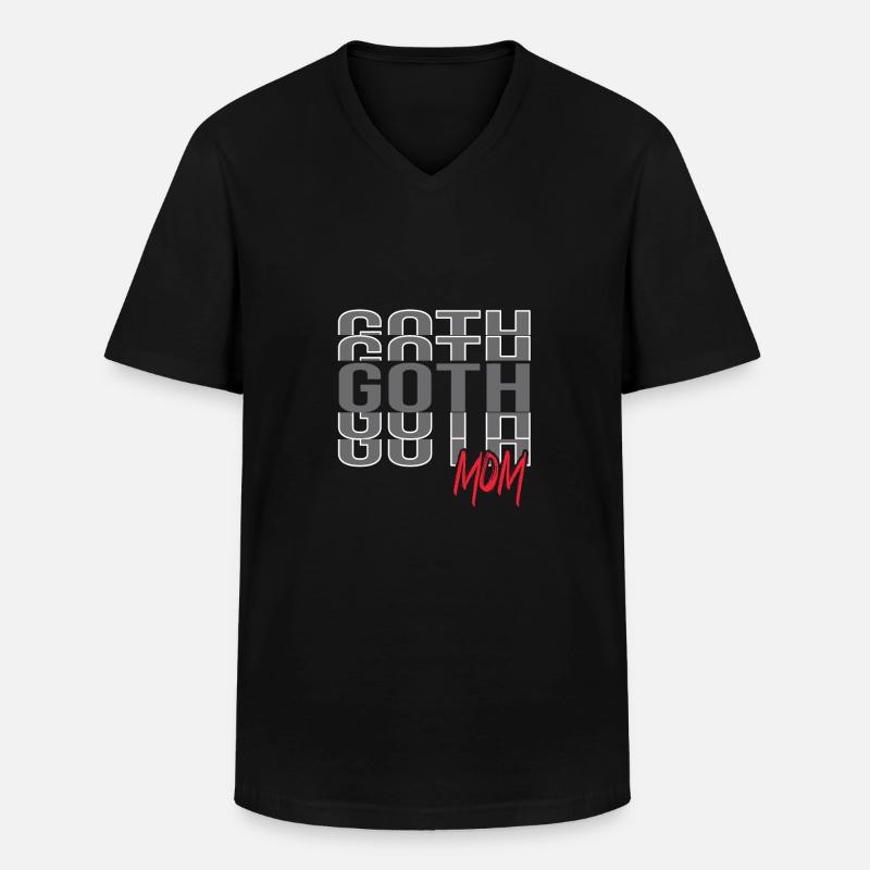 Goth Emo - Männer-T-Shirt mit V-Ausschnitt - Schwarz