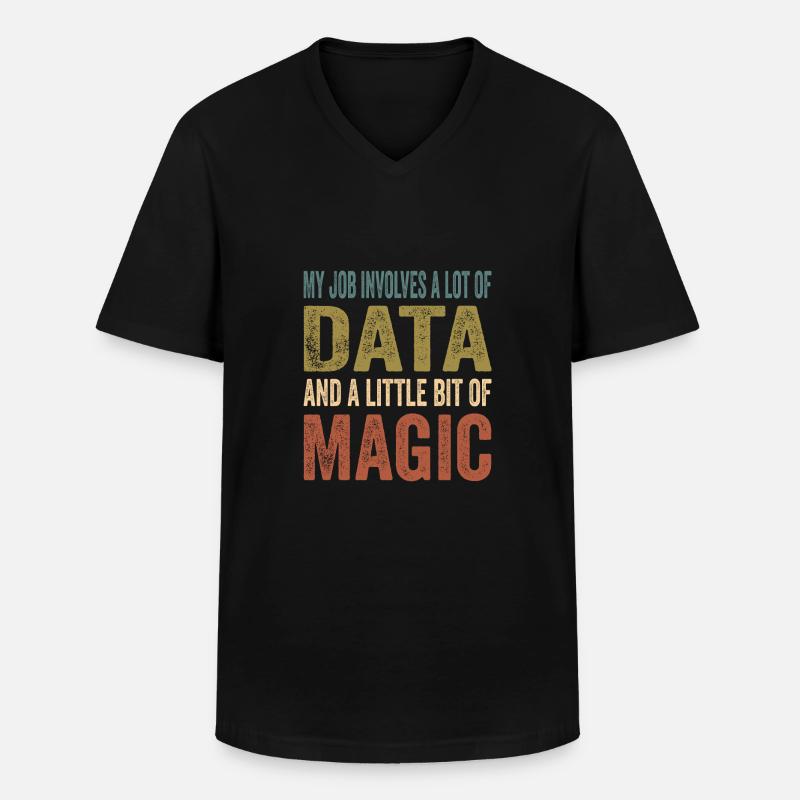 Daten Analytiker Datenschutz Beauftragter - Männer-T-Shirt mit V-Ausschnitt - Schwarz