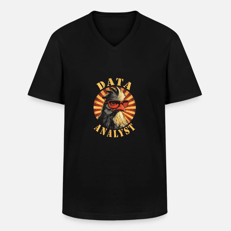 Data Analyst Data Protection Officer - Men's V-Neck T-Shirt - black