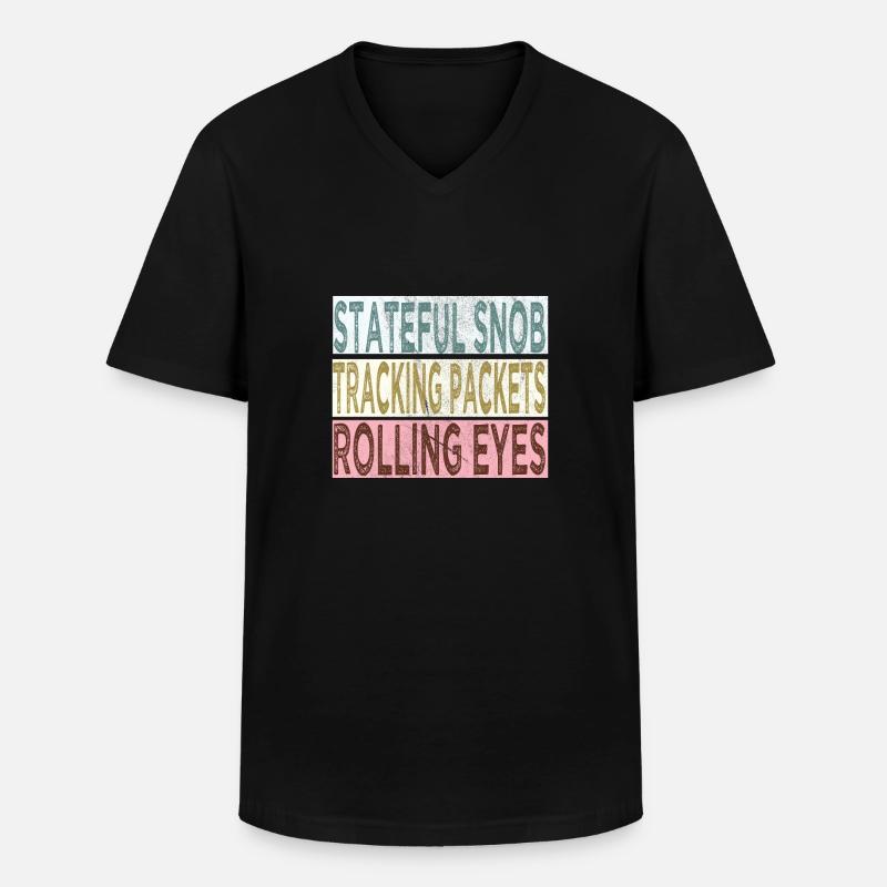 Network Engineer - Männer-T-Shirt mit V-Ausschnitt - Schwarz