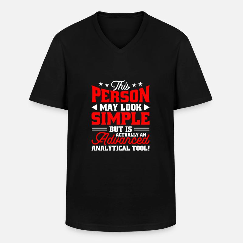 Daten Analytiker Datenschutz Beauftragter - Männer-T-Shirt mit V-Ausschnitt - Schwarz