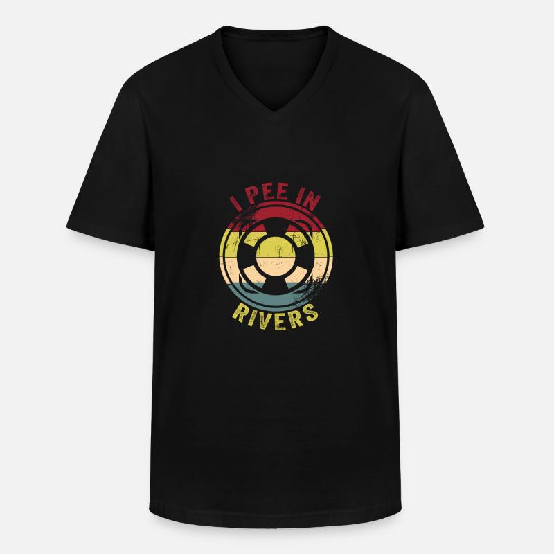 Badeanstalt - Männer-T-Shirt mit V-Ausschnitt - Schwarz