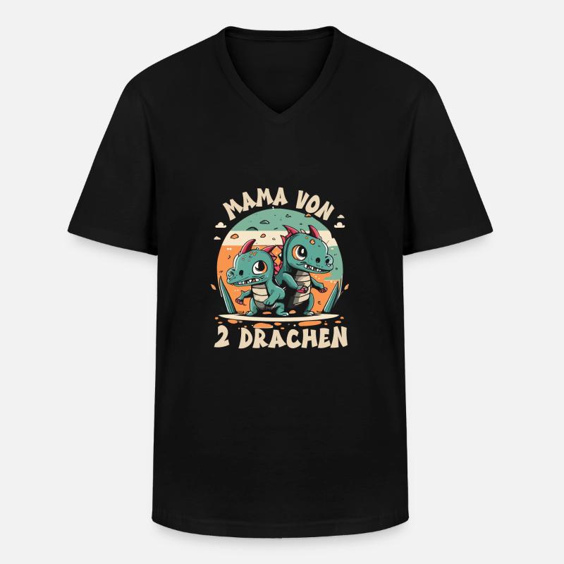 Mama - Männer-T-Shirt mit V-Ausschnitt - Schwarz