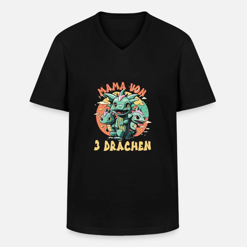 Mama - Männer-T-Shirt mit V-Ausschnitt - Schwarz