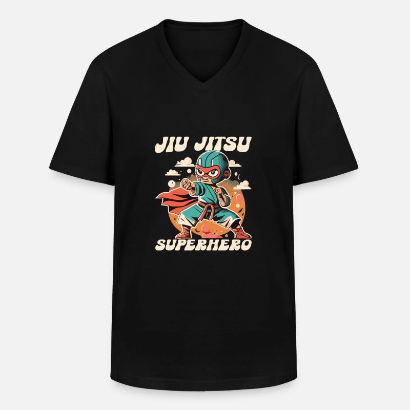 Jiu Jitsu - Männer-T-Shirt mit V-Ausschnitt - Schwarz