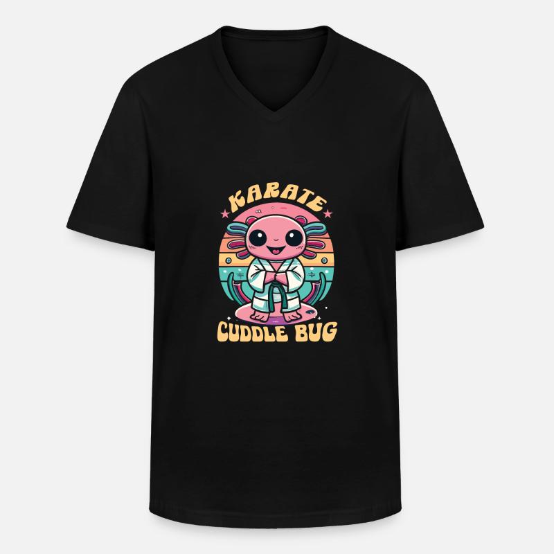 Karate - Männer-T-Shirt mit V-Ausschnitt - Schwarz