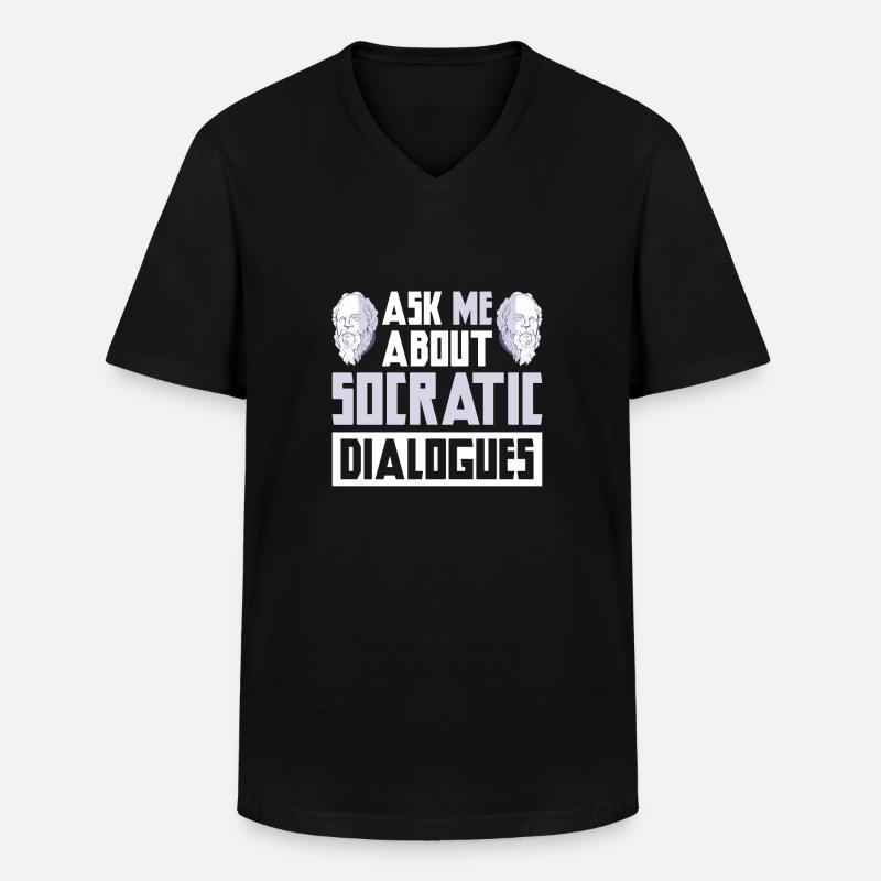 Philosophie - Männer-T-Shirt mit V-Ausschnitt - Schwarz